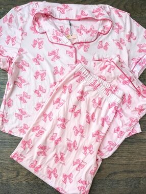 🔥LAST Juicy Couture Coquette Pink Ribbon Bows Lounge Set XL